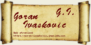 Goran Ivašković vizit kartica